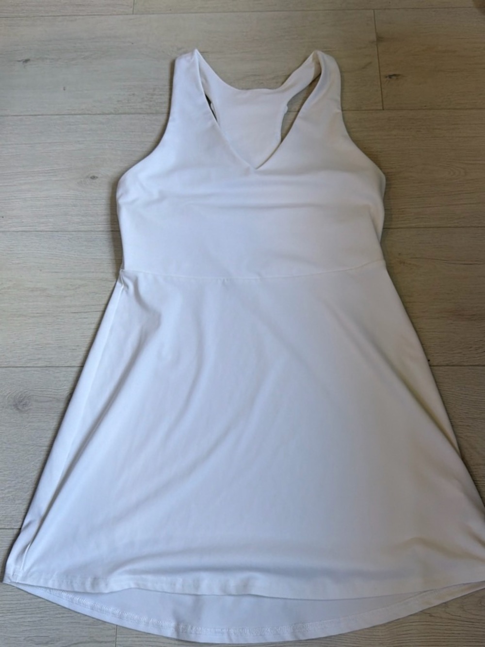 White Racerback A-Line Dress - Unbranded
